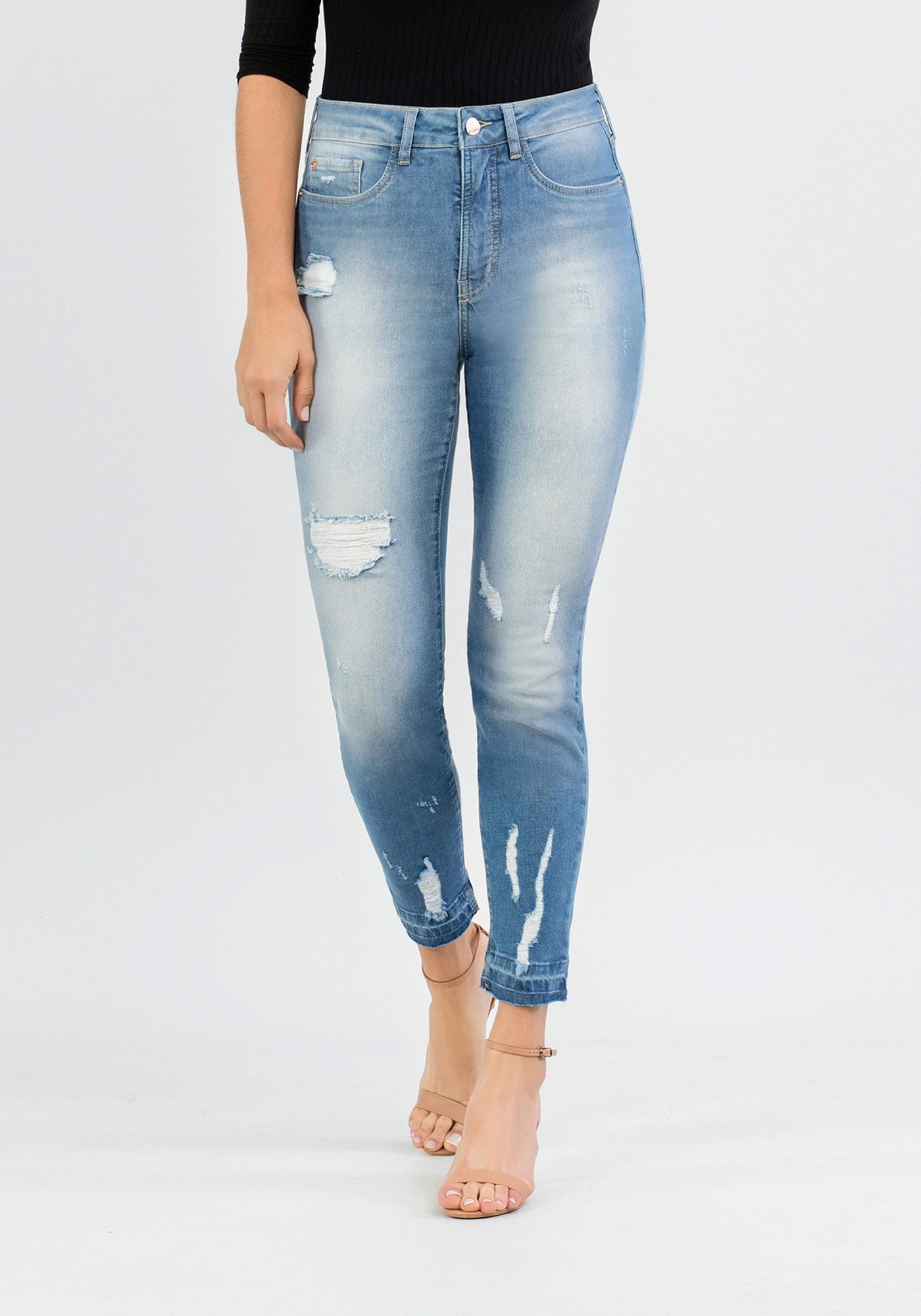 Imitação Leggings Jeans Lateral Listrado Mulheres Simulado Calças De Bolso Slim  Jeggings Senhoras Denim Skinny Calças Plus Tamanho 210925 De $68,88