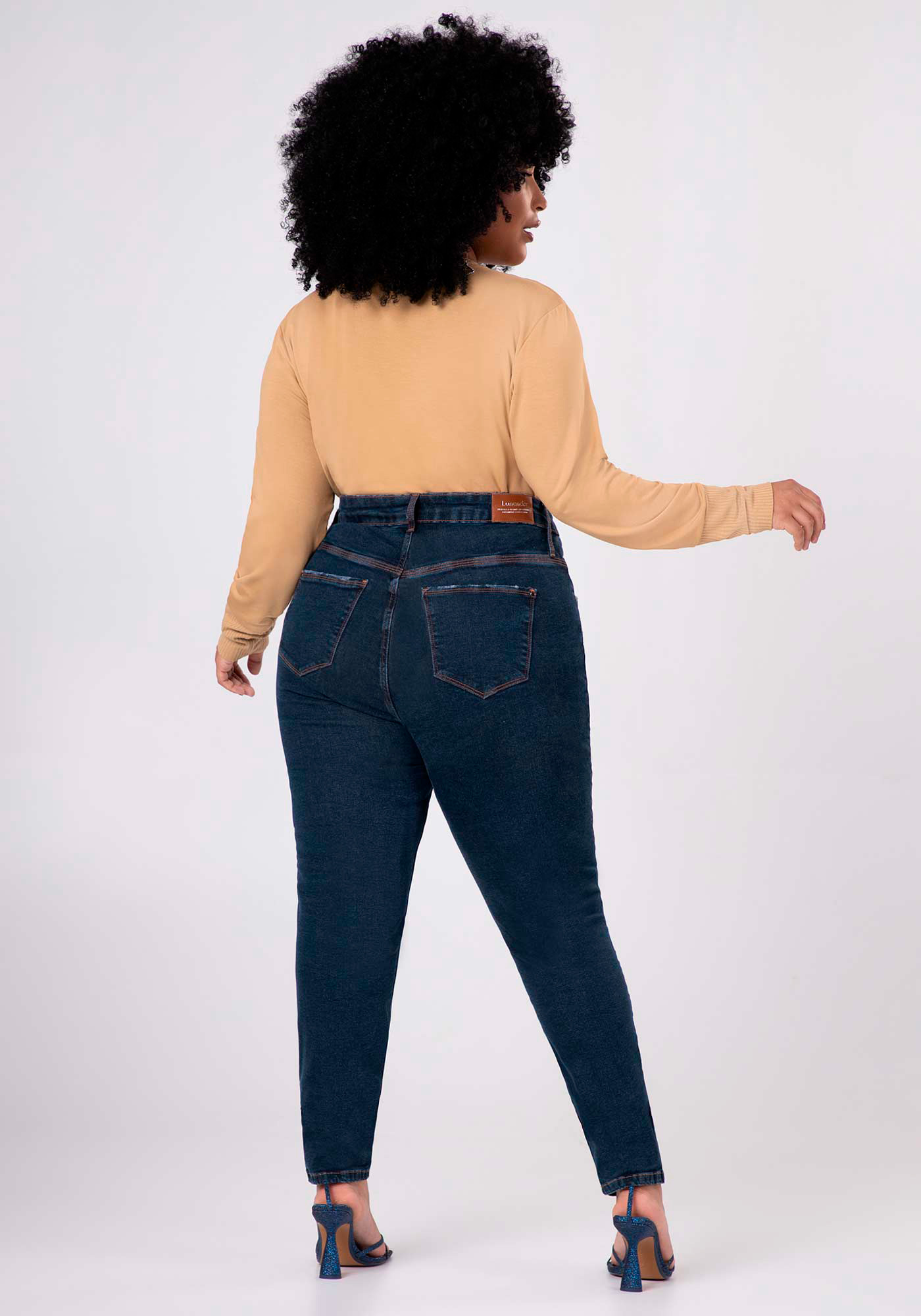 Calça Jeans Skinny Plus Size Chapa Barriga