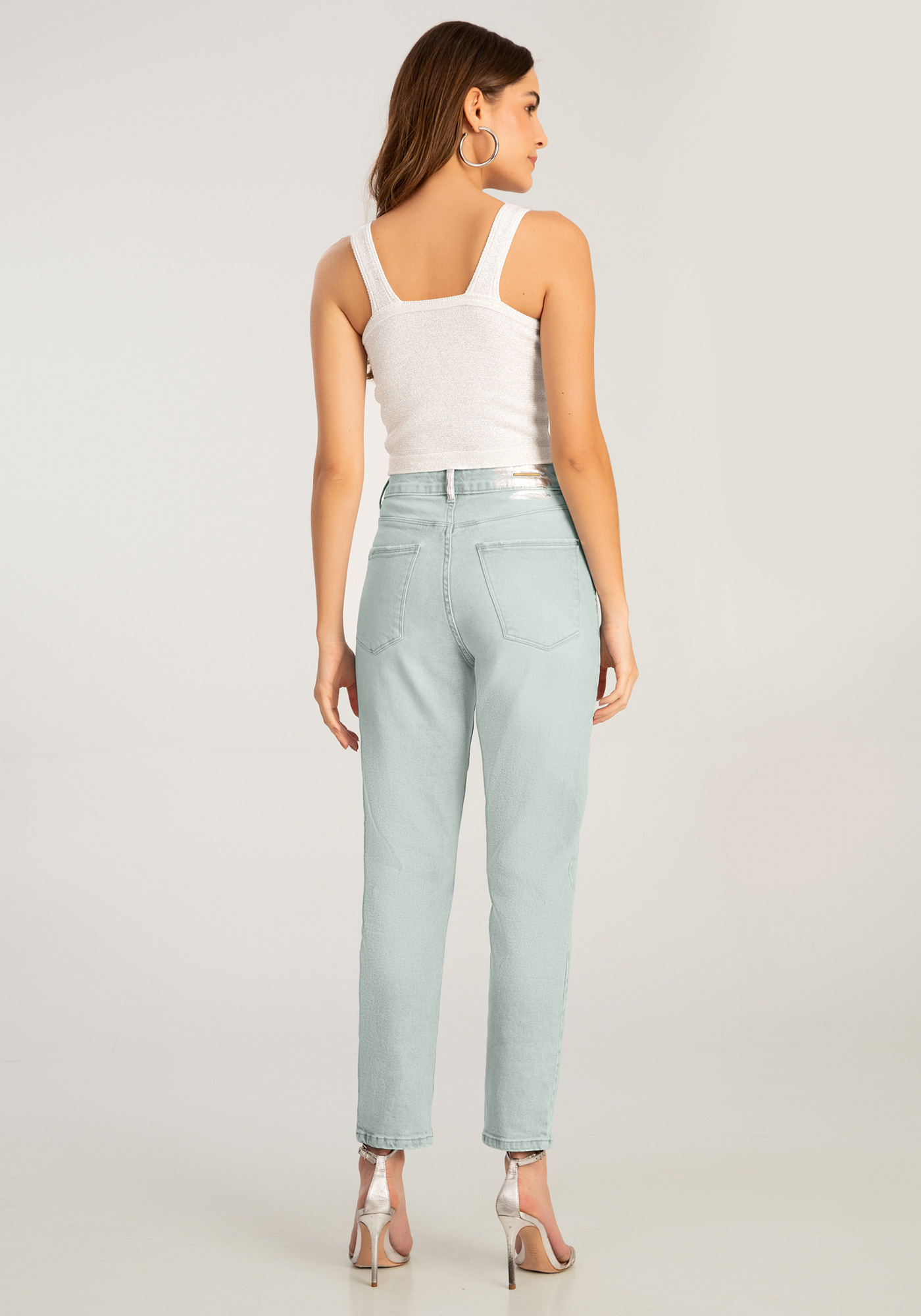 Design De Moda Mulheres Pants Botão Marca Top Side Striped Dividir Mulheres  Reta Calças Cintura Elástica Calças Mujer BC538 De $167,69