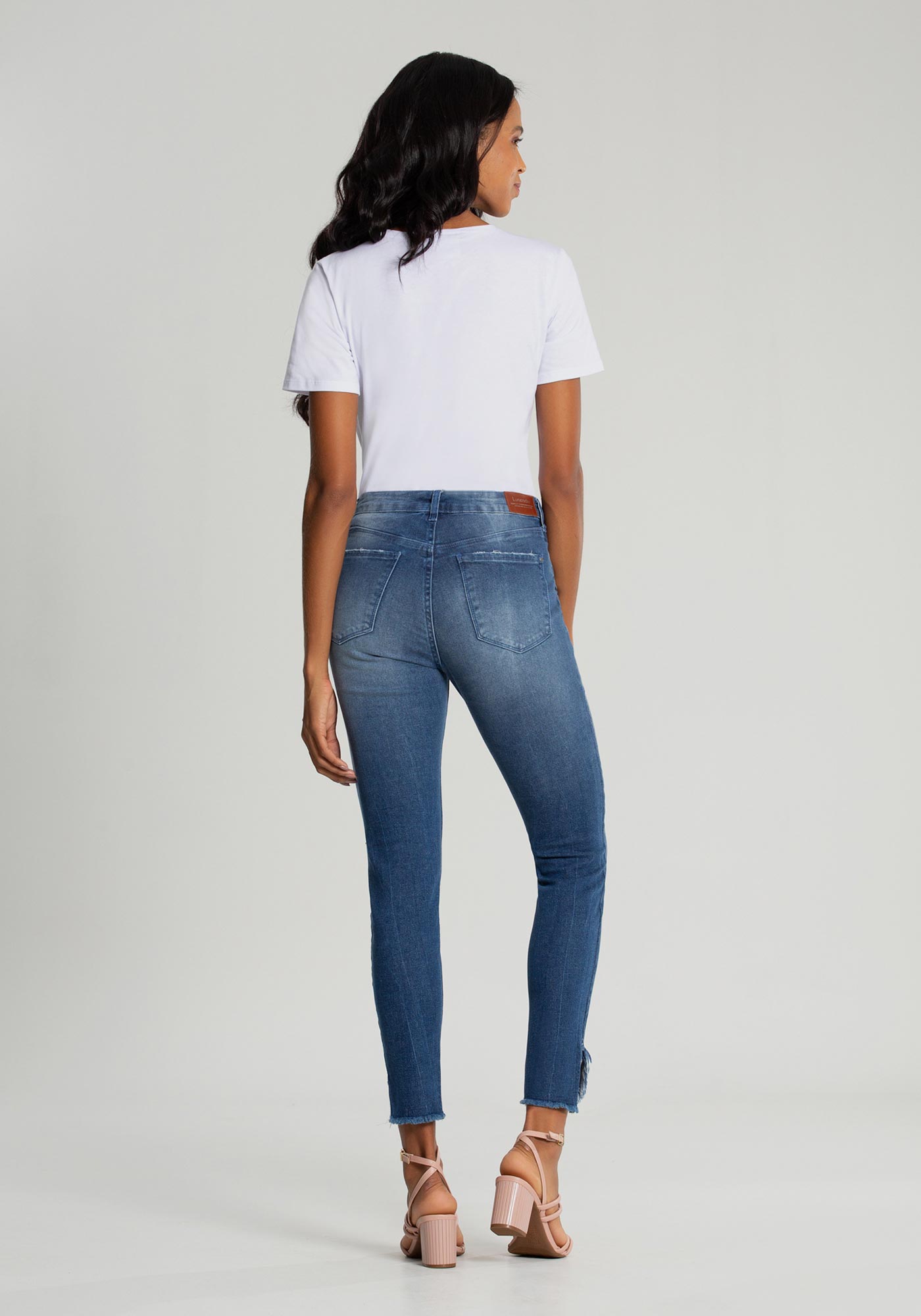 Calça Oppnus Jeans Skinny Cintura Alta Chapa Barriga│Astryd