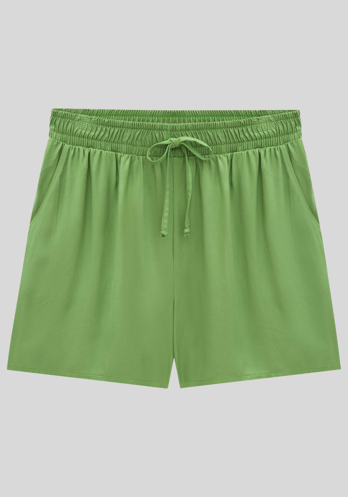 Shorts Plus Size em Viscose com Elástico Cós